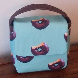 Donut Doughnut print lunch bag, insulated, NEW